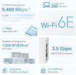 TP-Link Router Deco XE75 Pro(1 -pack) WiFi 6E AXE5400