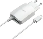 2GO Ladeger&auml;t 12W Lightning + 1x USB, Kabel 140cm wei&szlig;