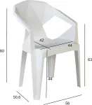 Home4you Tool MUZE 56x50,6xH80cm, valge plastik