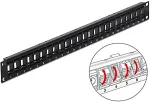 DELOCK 19" Keystone Patchpanel 24 Port drehbar schwarz