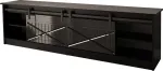 Cama MEBLE RTV GRANERO 200x56.7x35 black/black gloss cabinet