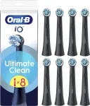Oral-B | Replaceable toothbrush heads | iO UltimateClean | Heads | For adults | Number of brush heads included 8 | Black