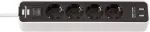 Brennenstuhl Ecolor 4x Power 2x USB - 1.5m - white