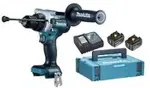 MAKITA Akku-Schlagbohrschrauber DHP492RTJ, 18Volt (blau/schwarz, 2x Li-Ionen-Akku 5,0Ah, MAKPAC Gr.2)