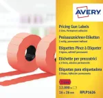 Avery Zweckform RPLP1626 - Papier - permanenter Klebstoff - perforiert - Rot - 26 x 16 mm 12000 Etikett(en) (10 Rolle(n) x 1200) Preisschildetiketten