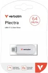 M&auml;lukaart VERBATIM Plectra 64GB USB-C 100 MB/s 30228 white