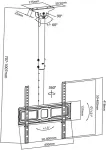 Maclean TV Bracket Celling Mount MC-943