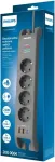 PHILIPS Surge protector power strip 4 sockets 2m 3xUS