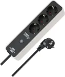 Brennenstuhl Connect Ecolor WLAN power strip 3-way (white/black, 1.5 m cable, voice control, timer, app)