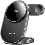 Joyroom Juhtmevaba laadija 3-&uuml;hes , iPhone&rsquo;i, Apple Watchi ja AirPods k&otilde;igi seeriate jaoks, kaabel, 15W, Black (JR-W17)