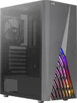 Korpus Aerocool DELTABKV1 ATX PC Case RGB Front Full Side Window 12cm Fan Black