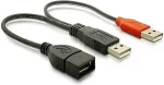 DELOCK - USB 2.0 Splitter - 23cm - Input + Output