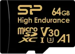 M&auml;lukaart Silicon Power microSDXC 64GB High Endurance + adapter