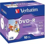 VERBATIM Matricas DVD+R AZO Verbatim 4.7GB 16x Printable ID Branded, 10 Pack Jewel