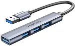 VENTION USB 3.0 to USB 3.0/USB 2.0*3 Mini Hub 0.15M Gray Metal Type
