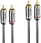 Lindy Cromo Line - Audiokabel - RCA (M) bis RCA (M) - 2,0m - Anthrazit - rund (35346)