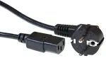 NEC Powercord mains contor Schuko CEE 7/7 male (angled) - C13 IEC 60320 black 2.5 m