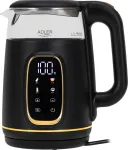 Veekeetja Adler Kettle with LED Display | AD 1305 | Electric | 2200 W | 1.7 L | Plastic | 360&deg; rotational base | Black/Gold