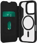 Puro Book Mag 2 mobile phone case 17.5 cm (6.9") Folio Black, Transparent