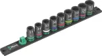 Wera C Impaktor socket magnetic strip 1 Socket set 1/2 (black/green, 9?piece, for impact wrenches)