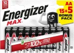 Energizer patarei Max Alkaline AA CHP20 15+5