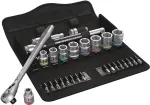 Wera Cyclops Metal Ratchet Set 8100 SB8 - 3/8 - Tool Set - black / silver - 29-piece - with reversible ratchet