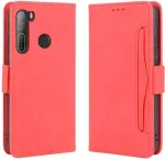 Muu Kaitse&uuml;mbris kaanega, HTC Desire 20 Pro, kaarditaskutega, punane