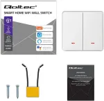 QOLTEC Smart Light switch WiFi 2Gang Timer Tuya