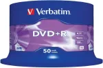 Toorikud VERBATIM 1x50 DVD+R 4,7GB 16x Speed, matt silver