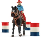 SCHLEICH Farm World Barrel Racing with Cowgirl, play figure