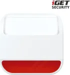 IGET SECURITY MP11 - outdoor siren powered by battery or adapter, for M6-4G alarm, battery included