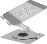 ICY BOX Height-adjustable, rotatable notebook stand IB-NH300-R silver, for notebooks up to 17"