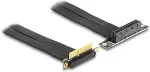 Delock Riser Karte PCI Express x4 Stecker 90&deg; gewinkelt zu x4 Slot 90&deg; gewinkelt mit Kabel 30 cm