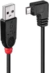 Lindy USB 2.0 Kabel Typ A/Micro-B 90&deg; gewinkelt M/M 0.5m