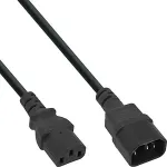 INLINE - Spannungsversorgungs-Verl&auml;ngerungskabel - IEC 320 EN 60320 C13 - IEC 320 EN 60320 C13 - 50cm - Schwarz (16605)