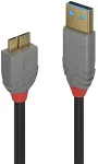 Lindy USB 3.0 Kabel Typ A/Micro-B Anthra Line M/M 3m