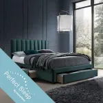 Home4you Voodi GRACE madratsiga HARMONY DUO 160x200cm, roheline