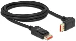 DELOCK DisplayPort Kabel Stecker gerade zu Stecker 90&deg; oben gewinkelt 8K 60 Hz 2 m