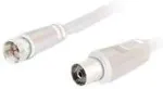 Goobay LNB-Stecker - RF-Buchse, 1,5 m (wei, 1,5 Meter)