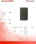 K&otilde;vaketas TRANSCEND External HDD||StoreJet|1TB|USB 3.0|Colour Green|TS1TSJ25M3S
