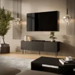 Cama MEBLE Cama LUCCA 3D TV cabinet 165x40x59 black