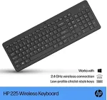 Klaviatuur Hp 225 Wireless Tastatur Schwarz Layout Deutsch