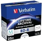 Toorikud VERBATIM BD-R M-Disc 4x JC 25GB 5 pieces