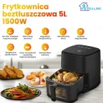 Frit&uuml;&uuml;r Extralink Home SJ-500 5L Single 1500 W Hot air fryer Black
