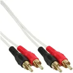Inline - Audiokabel - RCA (M) - RCA (M) - 2,0m - Wei&szlig; (89933Y)