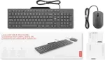 Klaviatuur Lenovo 310 USB-A Wired Combo US English | Keyboard and Mouse Set | Wired | Mouse included | US English | Luna Grey