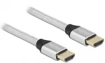 DeLOCK Ultra High Speed HDMI Kabel 48 Gbps 8K 60 Hz silber 3 m zertifiziert