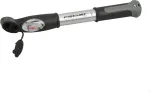 Fischer Mini-Fahrrad-Luftpumpe, aus Aluminium, H&ouml;he: 295 mm kompakte Abmessungen: (H)295 x (B)80 x (T)40 mm, aus Alu - 1 St&uuml;ck (85573)