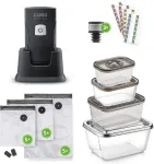 CASO Professional Hand Vacuum Sealer with Accessories | Vacu OneTouch Pro Set | Power 20 W | Black
