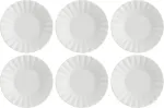 LA PORCELLANA BIANCA Set of 6 Ducale Soup Plates - White, 22 cm
